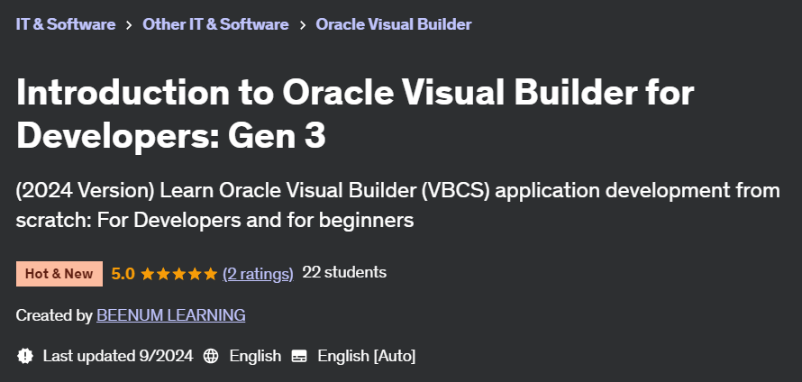 Pictures · Udemy — Introduction to Oracle Visual Builder for Developers: Gen 3 2024-8
