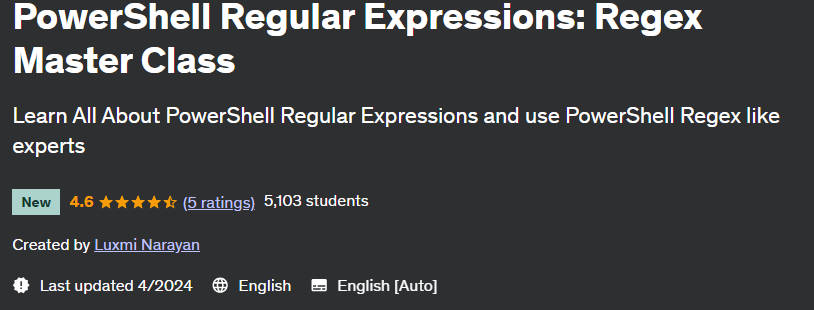 Pictures · Udemy — PowerShell Regular Expressions: Regex Master Class 2024-4