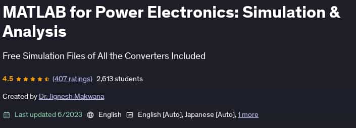 Pictures · Udemy — MATLAB for Power Electronics: Simulation & Analysis 2023-6