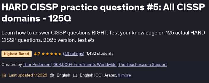 Pictures · HARD CISSP practice questions #5: All CISSP domains – 125Q 2025-1
