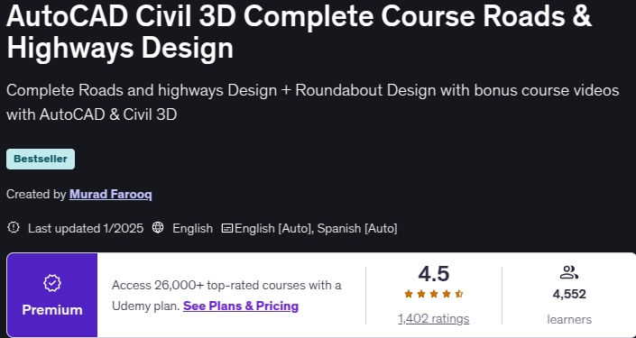 画像 · AutoCAD Civil 3D Complete Course Roads & Highways デザイン 2025-1