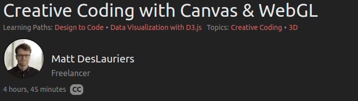 Pictures · Creative Coding with Canvas & WebGL 2018-12