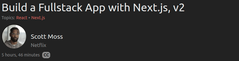Pictures · Frontend Masters — Build a Fullstack App with Next.js, v2 2023-2