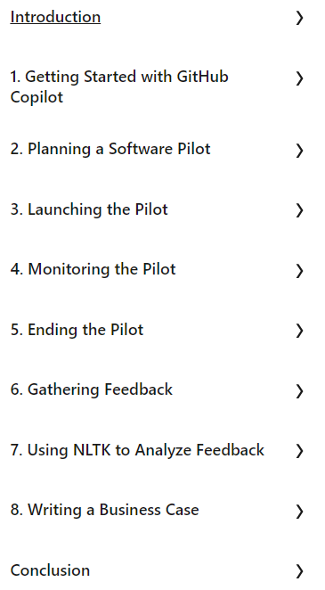 Course topics · LinkedIn — Delivering and Analyzing a Software Pilot: GitHub Copilot 2024-10