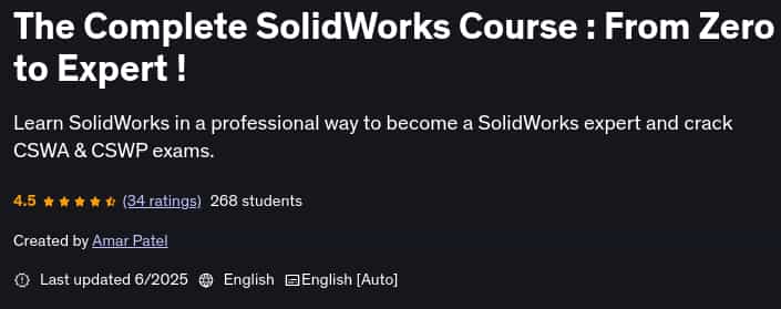 Pictures · Udemy — The Complete SolidWorks Course : From Zero to Expert ! 2025-6