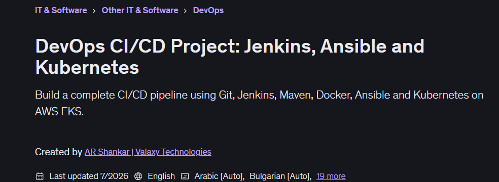 تصاویر · DevOps CI / CD پروجیکٹ: Jenkins، Ansible اور Kubernetes 2026-7