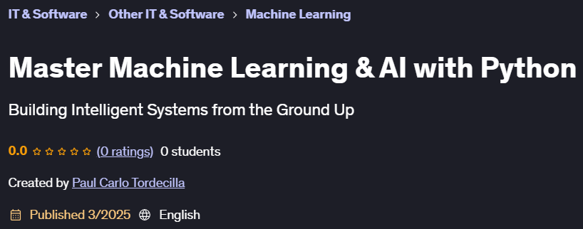 Pictures · Master Machine Learning & AI with Python 2025-3