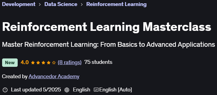 Pictures · Udemy — Reinforcement Learning Masterclass 2025-5