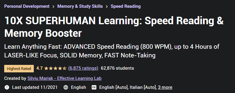 Pictures · Udemy — 10X SUPERHUMAN Learning: Speed Reading & Memory Booster 2025-4