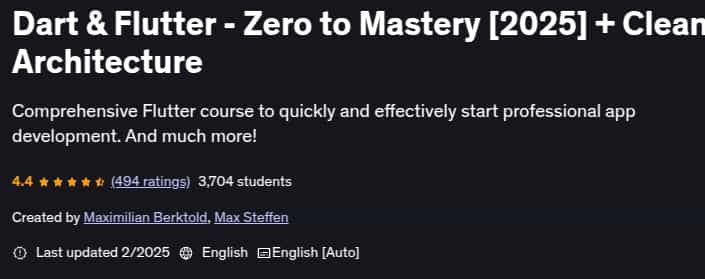Pictures · Udemy — Dart & Flutter – Zero to Mastery [2025] + Clean Architecture 2025-2