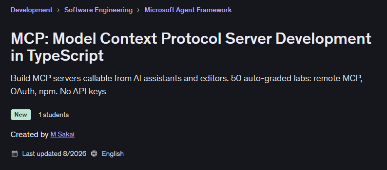 Pictures · MCP: Model Context Protocol Server Development in TypeScript 2026-8