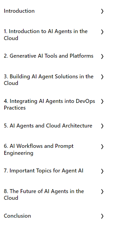 Course topics · Leveraging AI Agents in Cloud Computing 2024-11