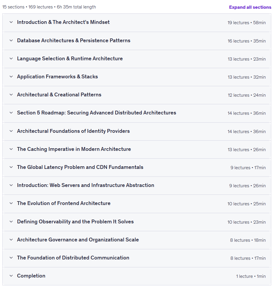 Course topics · Advanced Software Architecture & System Design 2026-3