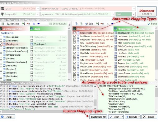 Pictures · dbMigration .NET 9.9.6918 Enterprise Edition
