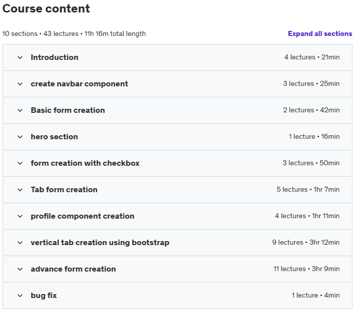 Course topics · Udemy — Nextjs From Basics to Expertise 2024-5