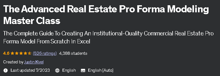 Pictures · Udemy — The Advanced Real Estate Pro Forma Modeling Master Class 2023-3