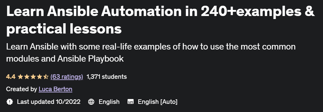 Pictures · Learn Ansible Automation in 240+examples & practical lessons 2022-10
