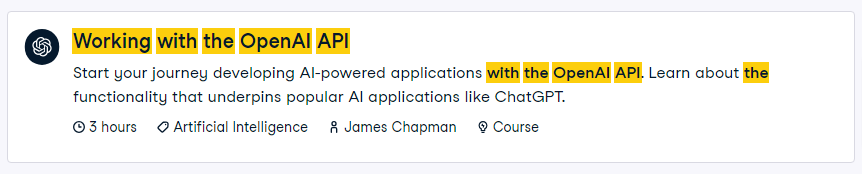 Pictures · Datacamp — Working with the OpenAI API 2023-11