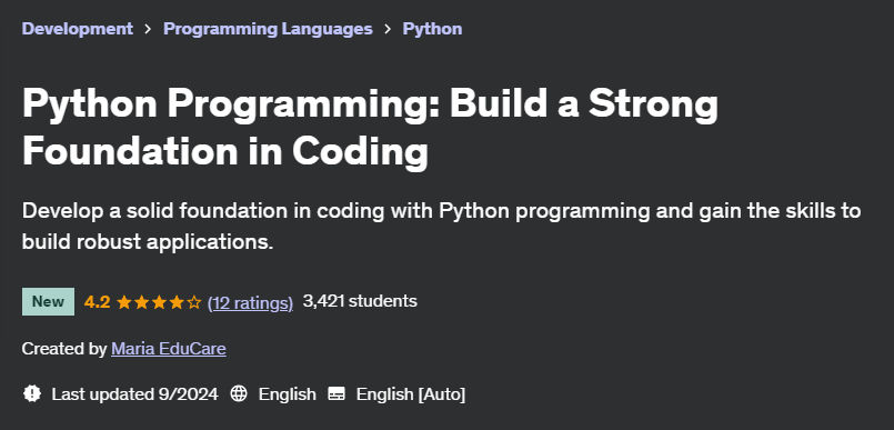 Pictures · Python Programming: Build a Strong Foundation in Coding 2024-9