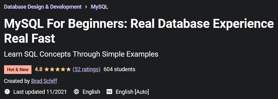Pictures · MySQL For Beginners: Real Database Experience Real Fast 2021-11