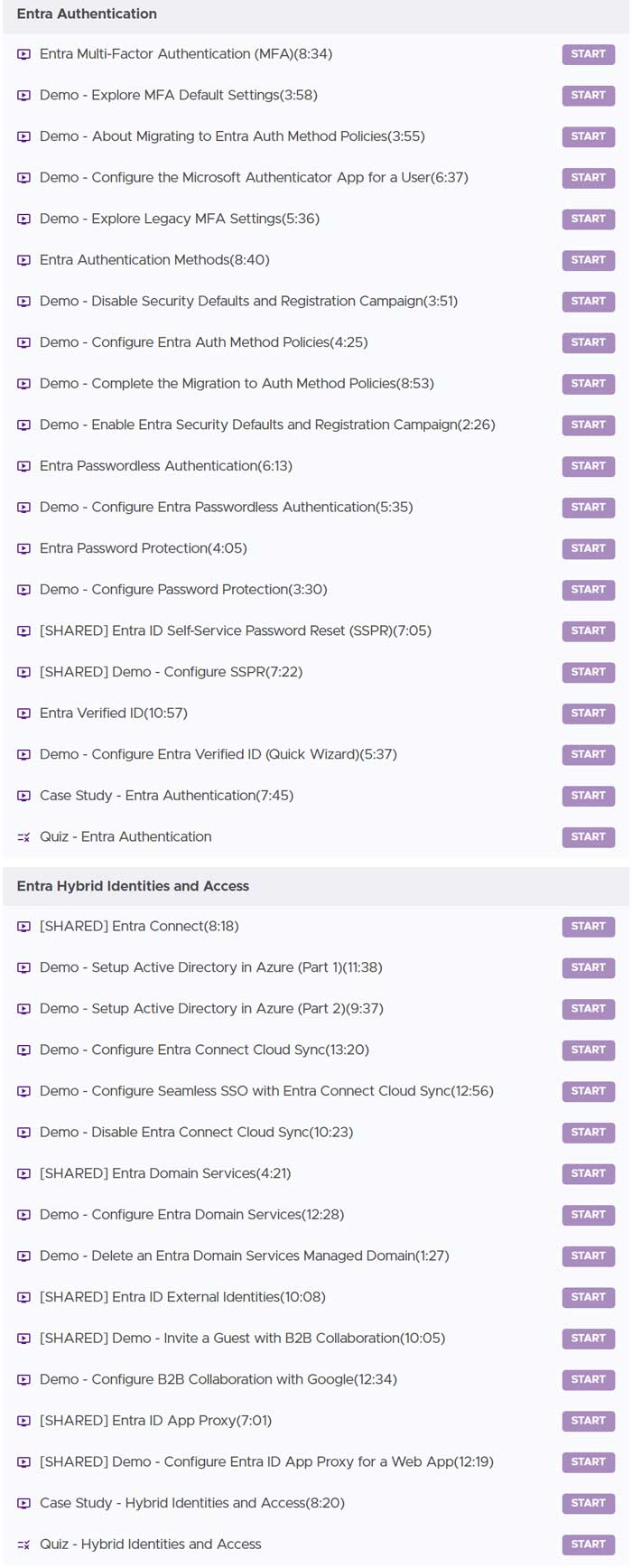 Course topics · Adrian Cantrill — AZ-500 Microsoft Security Engineer 2024-8