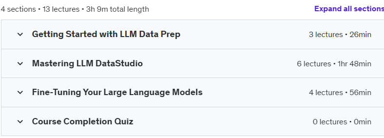 Course topics · Large Language Models – Level 2 2024-7