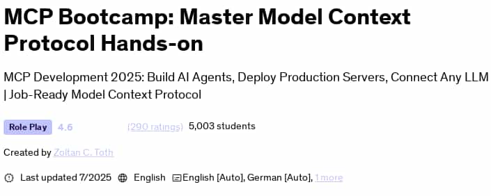 Pictures · Udemy — MCP Bootcamp: Master Model Context Protocol Hands-on 2025-7