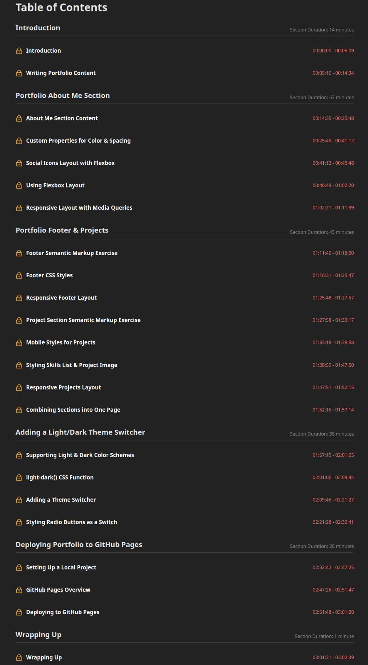 Course topics · Frontend Masters — Getting Started with CSS, v2 2025-6