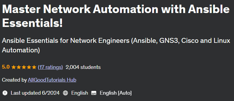 Pictures · Udemy — Master Network Automation with Ansible Essentials! 2024-6