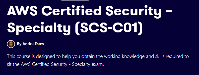 Pictures · A Cloud Guru — AWS Certified Security – Specialty (SCS-C01) 2023-3