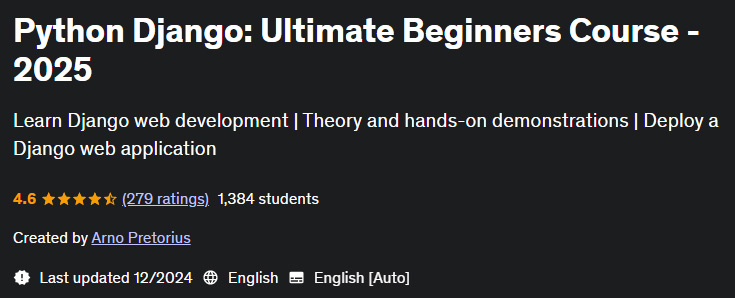 Pictures · Python Django: Ultimate Beginners Course – 2025 2024-9