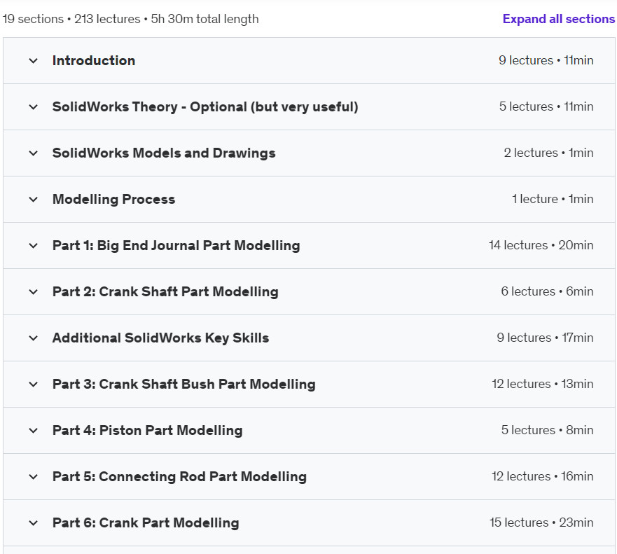 Course topics · SolidWorks Beginners Course – Learn from an expert! 2022-12