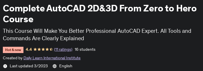 Pictures · Complete AutoCAD 2D&3D From Zero to Hero Course 2023-3