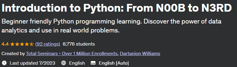 Pictures · Udemy — Introduction to Python: From N00B to N3RD 2023-7