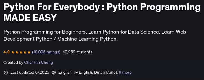 Pictures · Udemy — Python For Everybody : Python Programming MADE EASY 2025-6