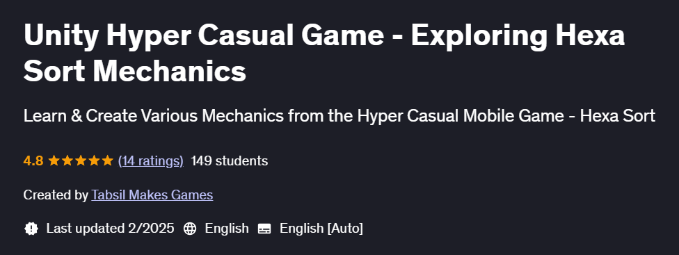 Pictures · Unity Hyper Casual Game – Exploring Hexa Sort Mechanics 2025-2