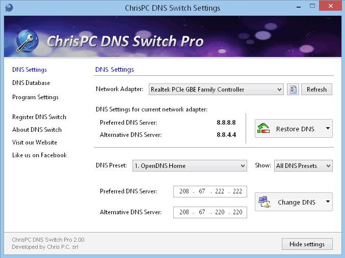Pictures · ChrisPC DNS Switch Pro 4.50
