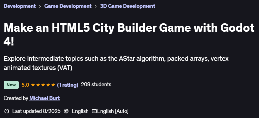 Pictures · Udemy — Make an HTML5 City Builder Game with Godot 4! 2025-8