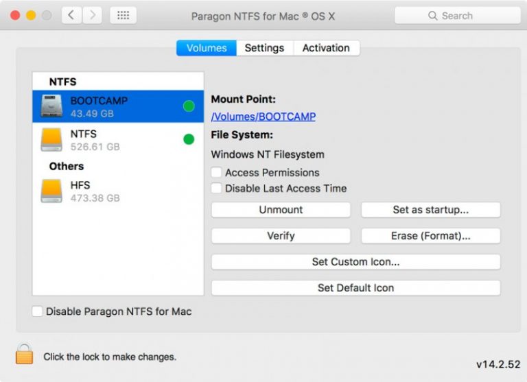 चित्र · मैक के लिए Paragon NTFS 15.10.485