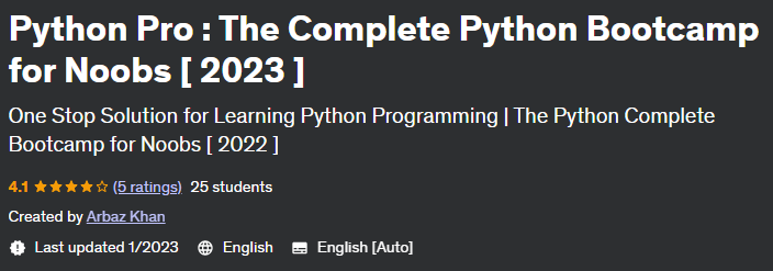 Pictures · Udemy — Python Pro : The Complete Python Bootcamp for Noobs [ 2023 ] 2022-6