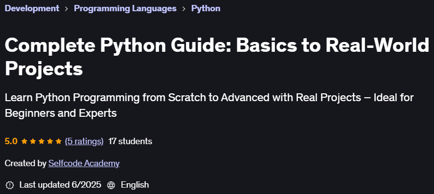 Pictures · Udemy — Complete Python Guide: Basics to Real-World Projects 2025-1