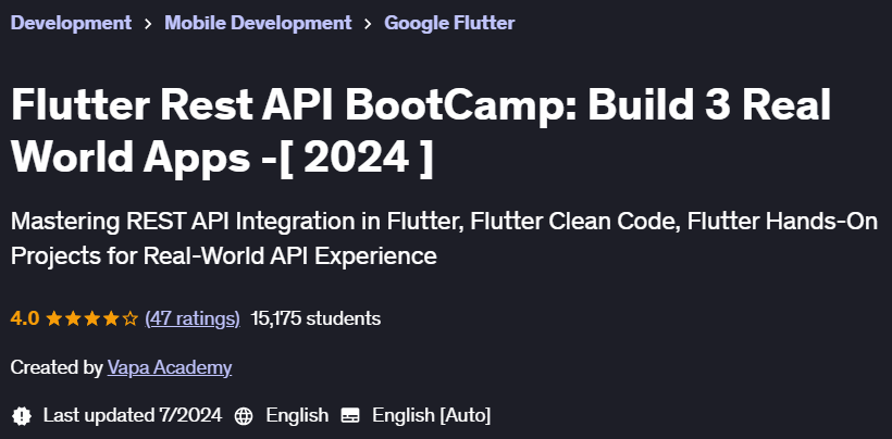 Pictures · Udemy — Flutter Rest API BootCamp: Build 3 Real World Apps -[ 2024 ] 2024-7