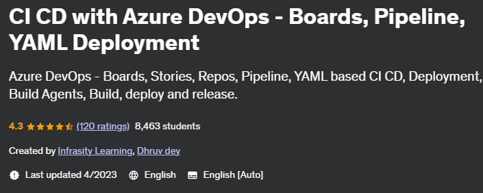 Pictures · Udemy — CI CD with Azure DevOps – Boards, Pipeline, YAML Deployment 2023-1
