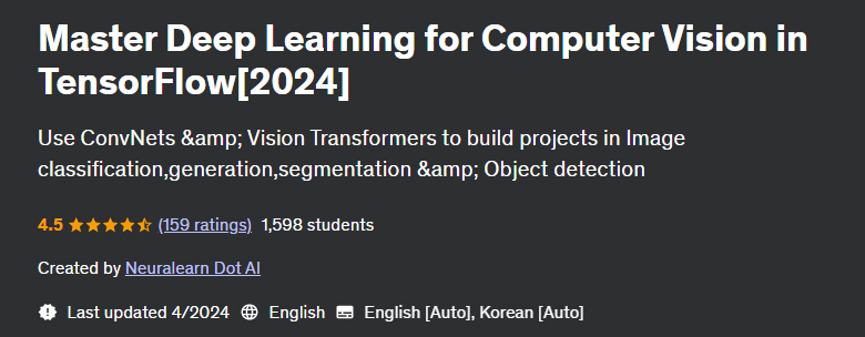 Pictures · Master Deep Learning for Computer Vision in TensorFlow[2025] 2024-4/2025-1