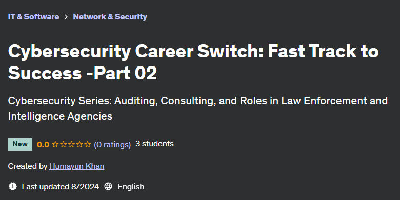 Pictures · Cybersecurity Career Switch: Fast Track to Success -Part 02 2024-7