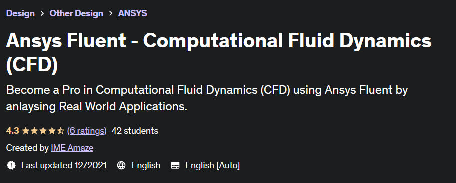 Pictures · Udemy — Ansys Fluent – Computational Fluid Dynamics (CFD) 2021-12
