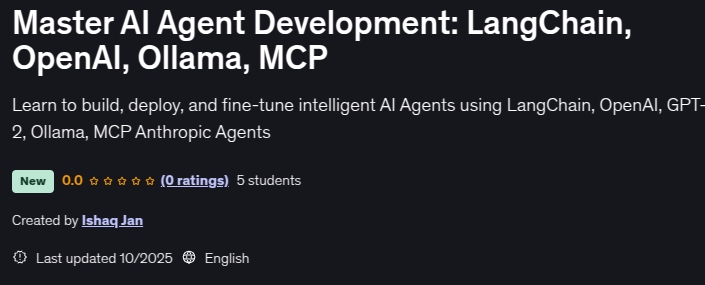 Images · Maître AI Développement de l’agent : LangChain, OpenAI, Ollama, MCP 2025-10