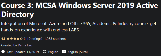 Pictures · Course 3: MCSA Windows Server 2019 Active Directory 2019-11