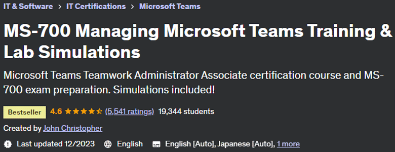 Pictures · Udemy — MS-700 Managing Microsoft Teams Training & Lab Simulations 2023-10