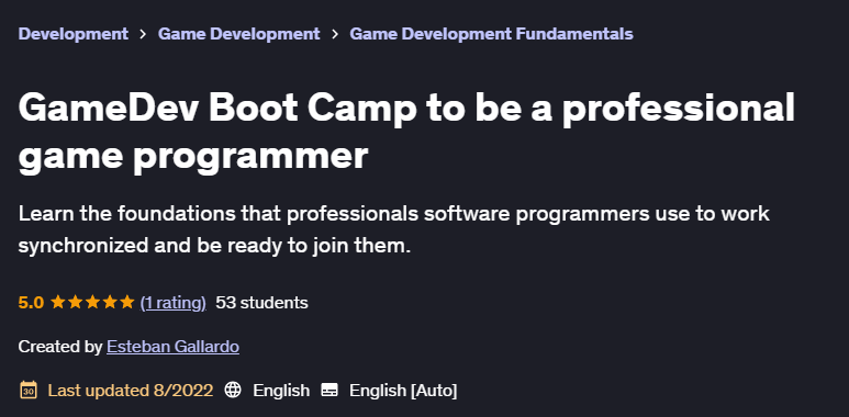 Pictures · Udemy — GameDev Boot Camp to be a professional game programmer 2022-8